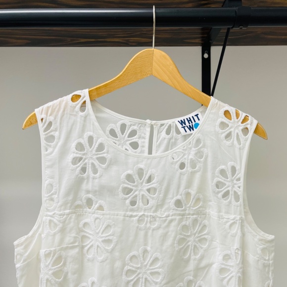 Whit Two for Anthropologie Broderie Anglaise Shift ~ Size 12 - Picture 4 of 6